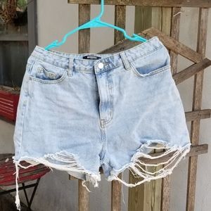 Missguided tall denim shorts